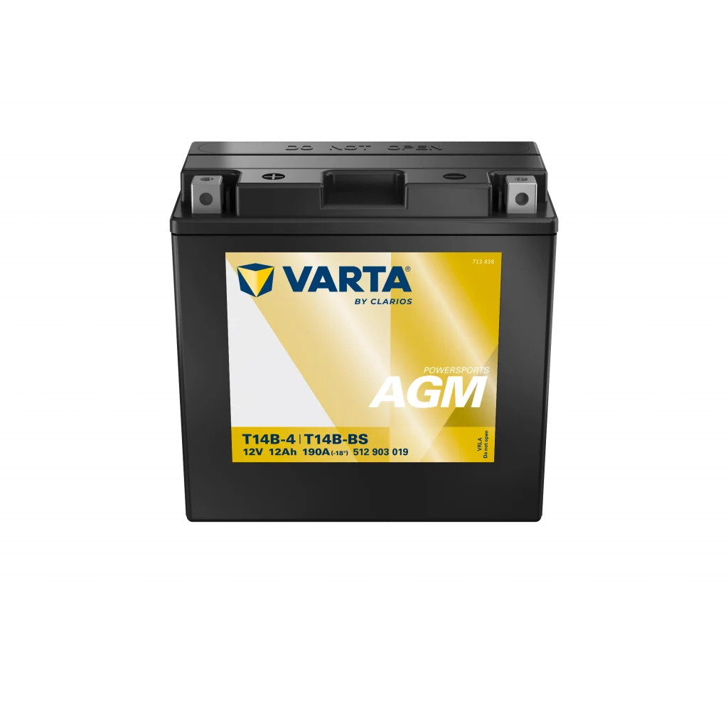 VARTA AGM MC Batteri 12V 12AH 190CCA (152x70x150mm) +vänster T14B-BS