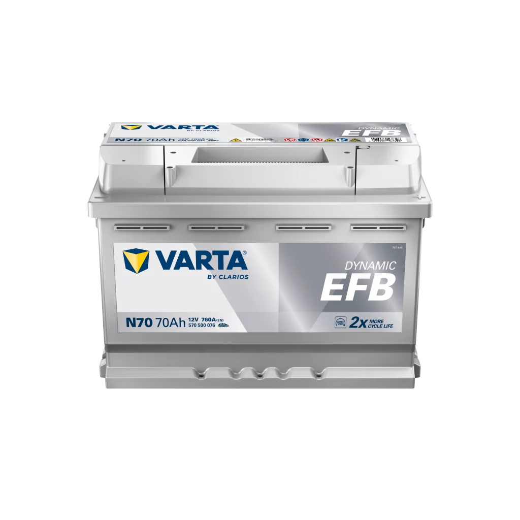 VARTA N70 Dynamic EFB Batteri 12V 70AH 760CCA (278x175x190/190mm) +höger