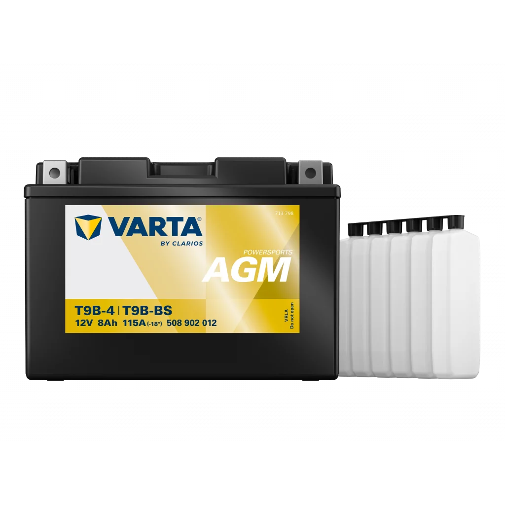 VARTA AGM MC Batteri 12V 8AH 115CCA (149x70x105mm) +vänster T9B-BS  (509902)