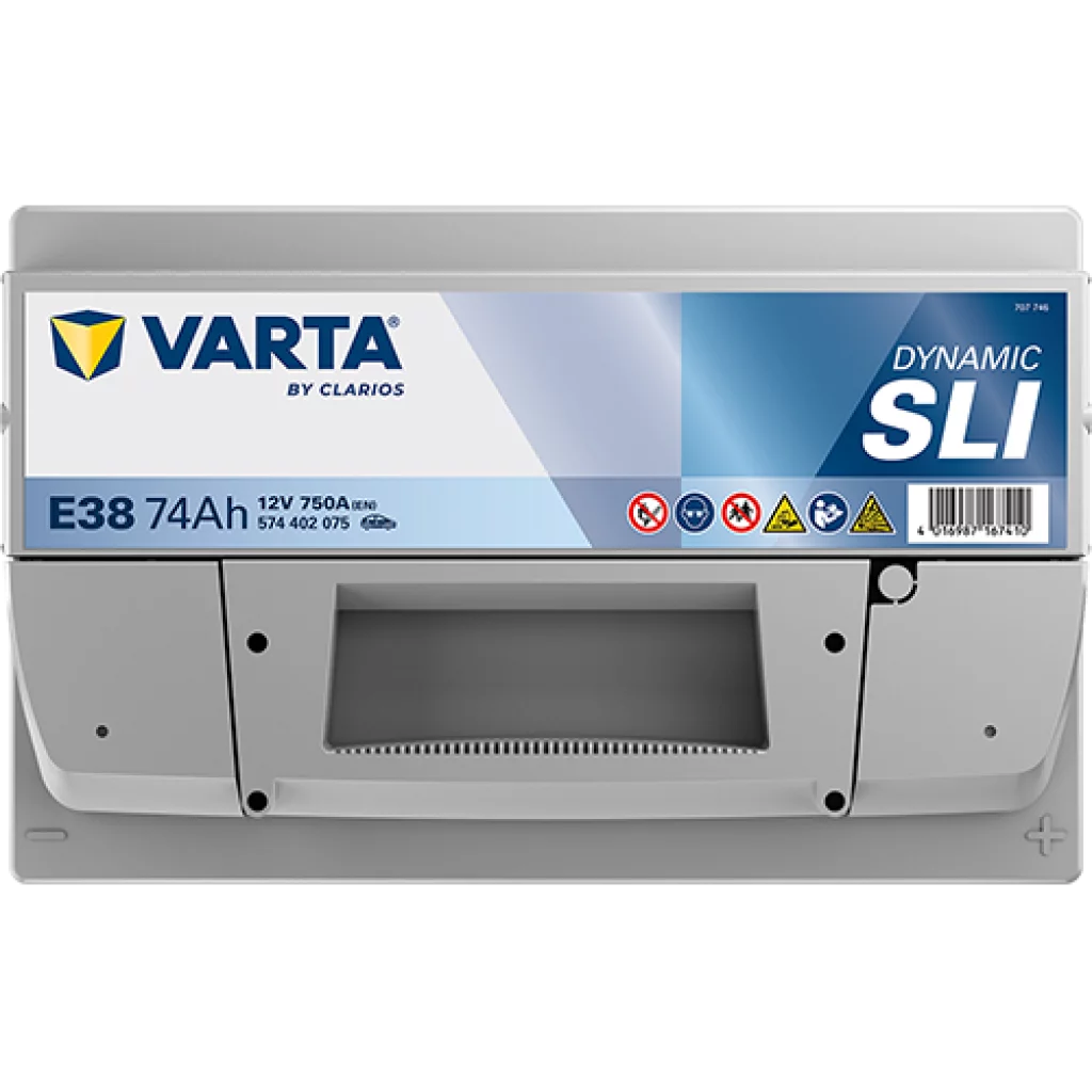VARTA E38 DYNAMIC SLI Batteri 12V 74AH 750CCA (278x175x175/175mm) +höger