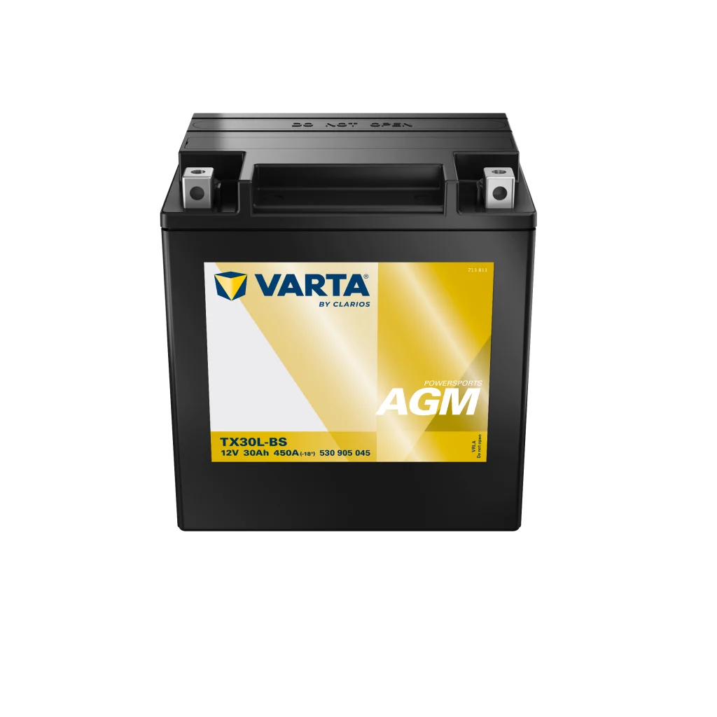 VARTA AGM MC Batteri 12V 30AH 450CCA (166x127x175mm) +höger TX30L-BS