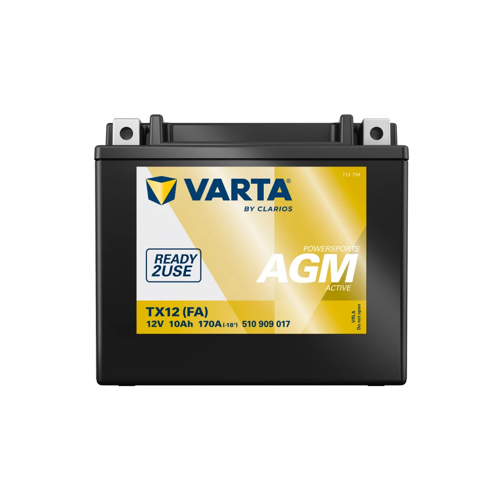 VARTA AGM MC Batteri 12V 10AH 170CCA (150x87x130mm) +vänster TX12 (FA)