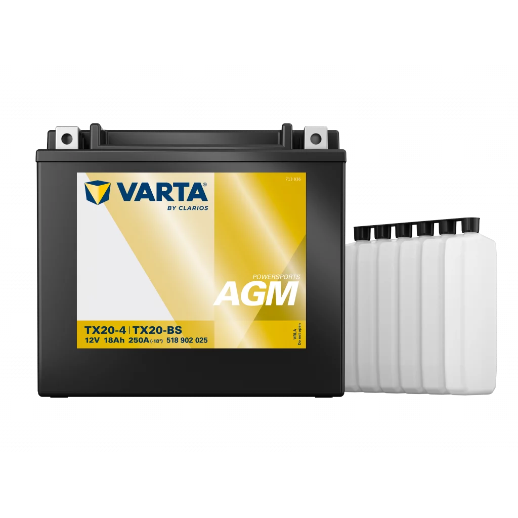VARTA AGM MC Batteri 12V 18AH 250CCA (177x88x156mm) +vänster TX20-BS