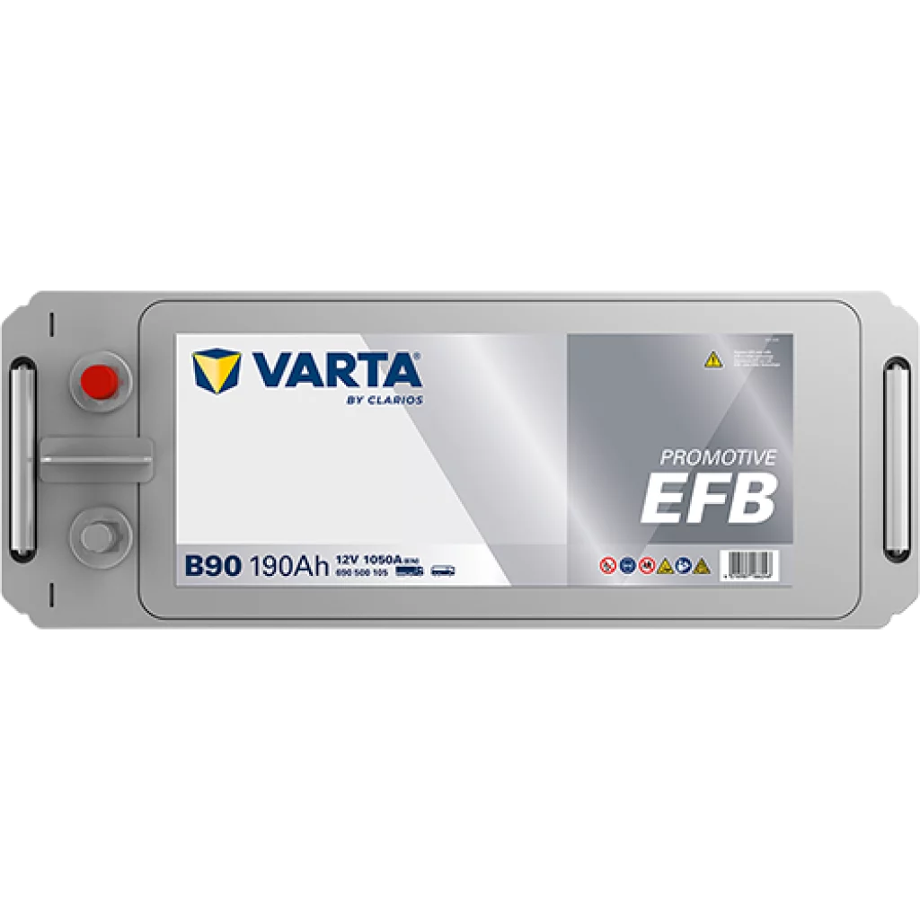 VARTA B90 PROMOTIVE EFB Batteri 12V 190AH 1050CCA (513x223x203/223mm) +vänster