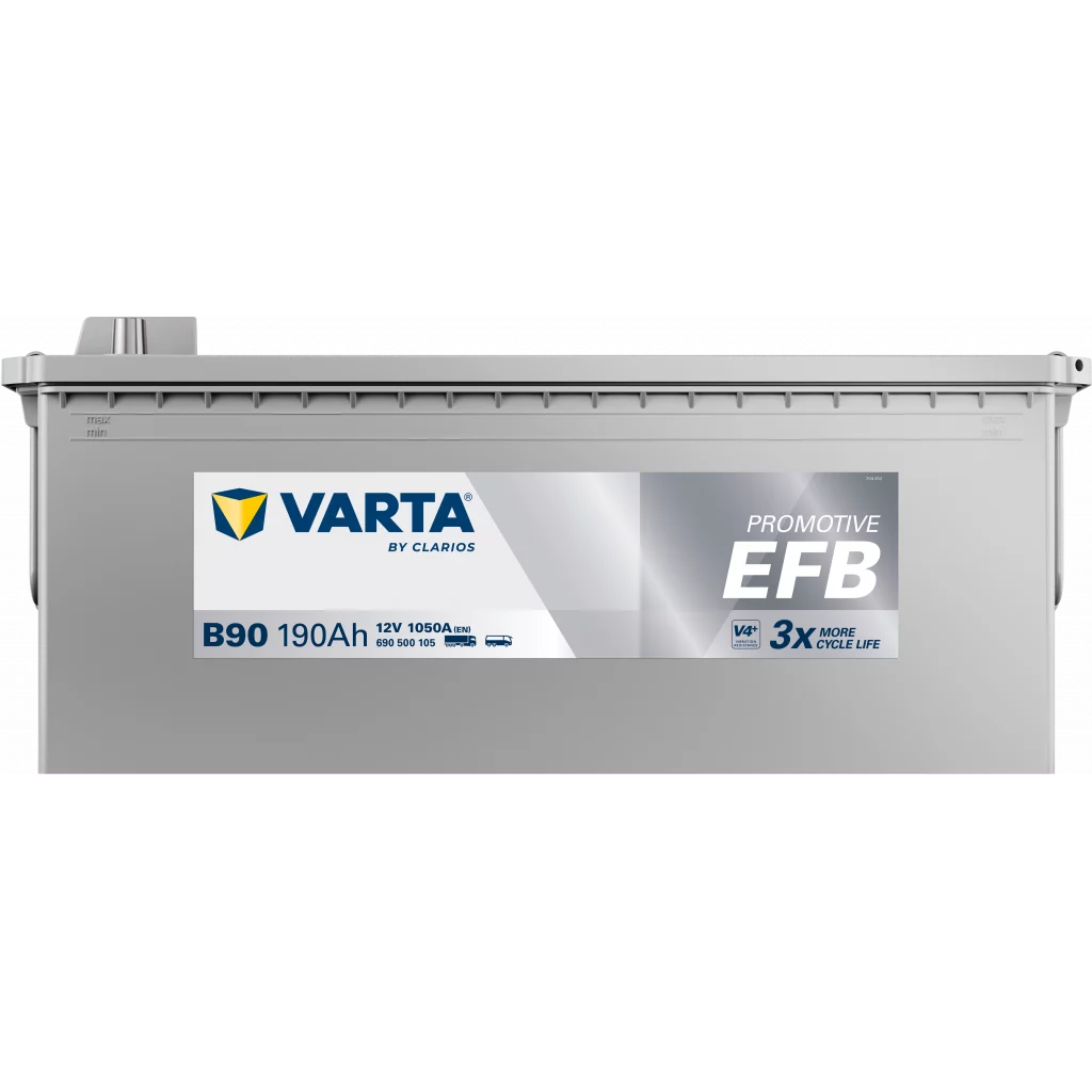 VARTA B90 PROMOTIVE EFB Batteri 12V 190AH 1050CCA (513x223x203/223mm) +vänster