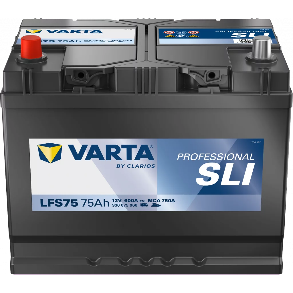 VARTA LFS75 Fritidsbatteri 12V 75AH 600CCA (260x175x225mm) +vänster