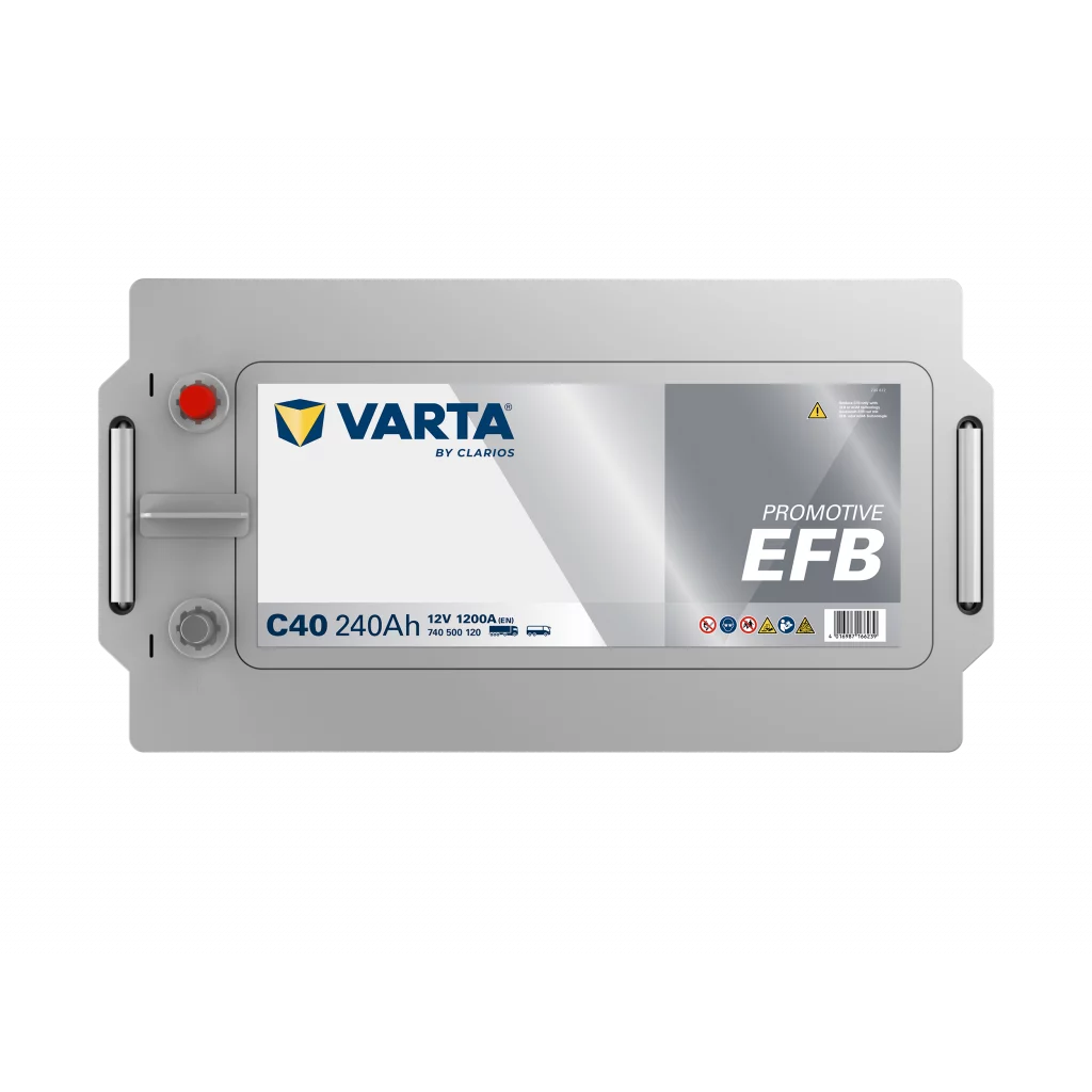 VARTA C40 PROMOTIVE EFB Batteri 12V 240AH 1200CCA EN (518x276x242mm) +vänster