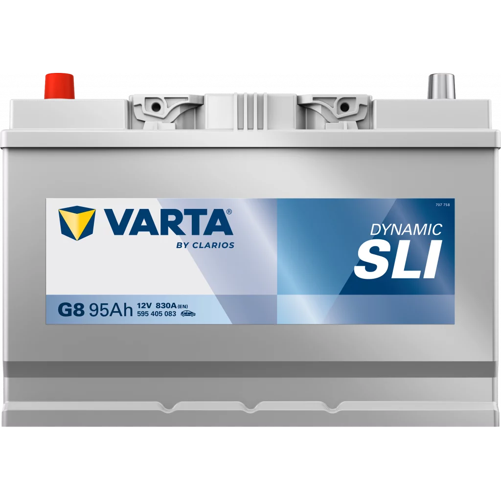 VARTA G8 Startbatteri DYNAMIC SLI 12V 95AH 830CCA (306x173x200/225mm) +vänster