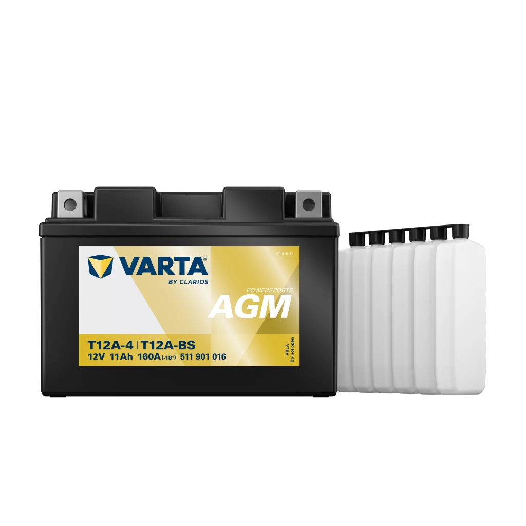 VARTA T12A-BS AGM MC Batteri 12V 11AH 160CCA (150x88x105mm) +vänster