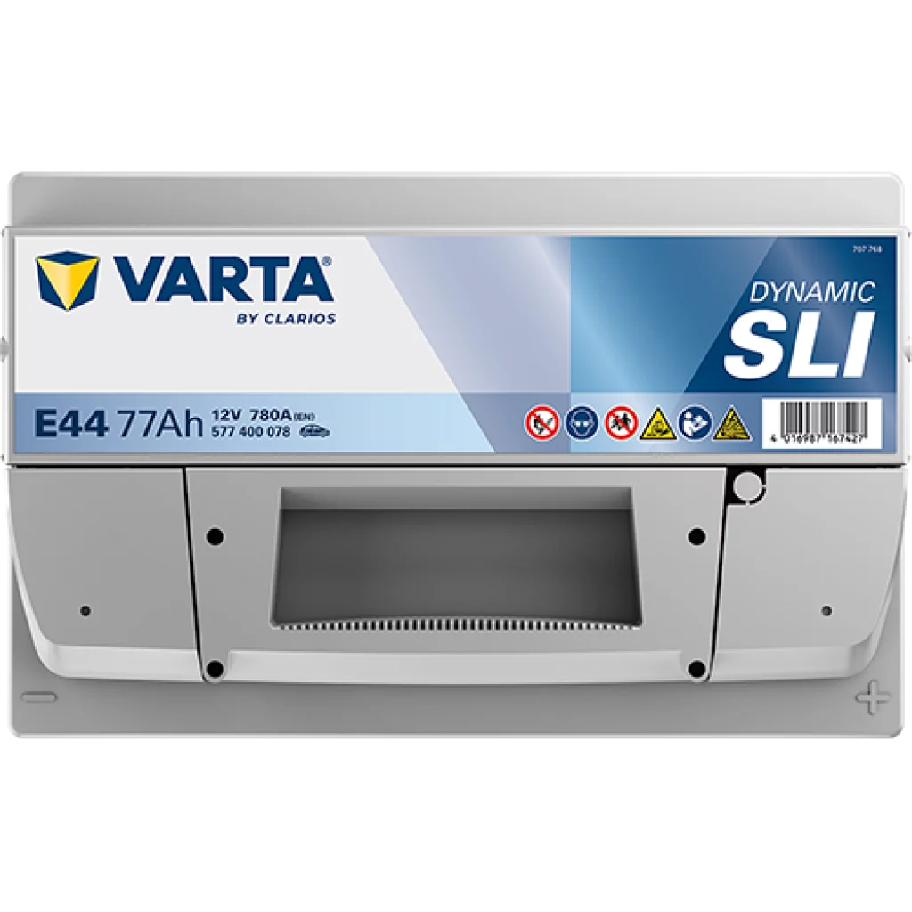 VARTA E44 DYNAMIC SLI Batteri 12V 77AH 780CCA (278x175x190/190mm) +höger
