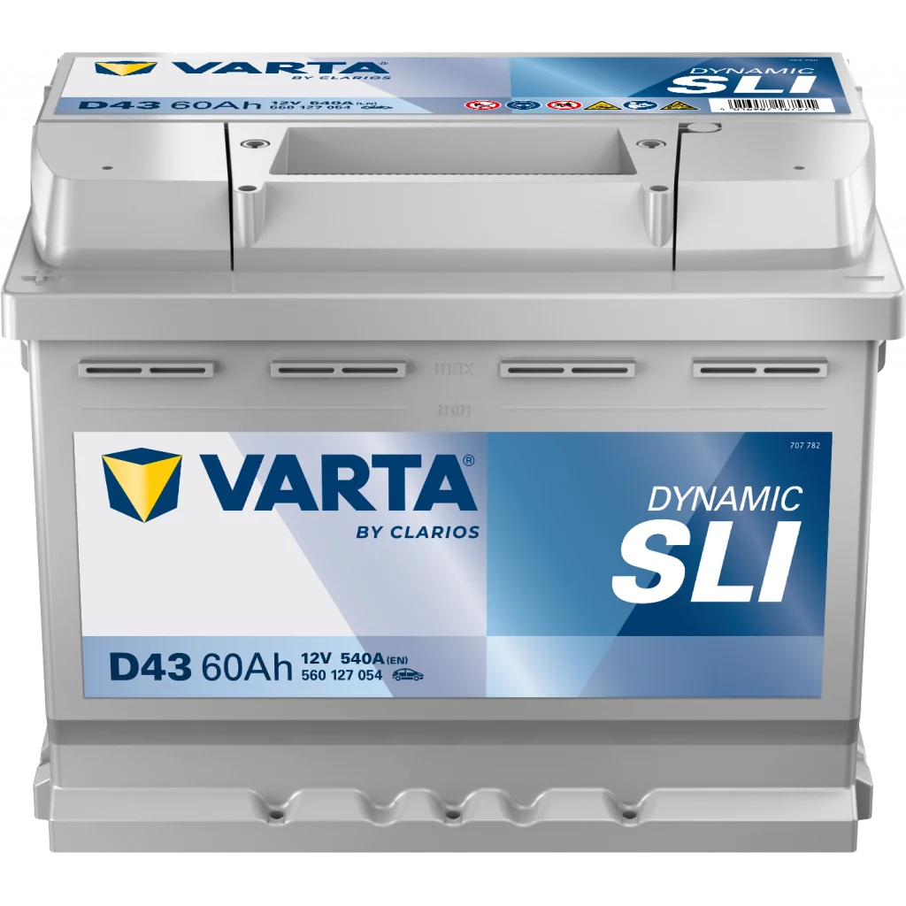 VARTA D43 DYNAMIC SLI Batteri 12V 60AH 540CCA (242x175x190/190mm) +vänster