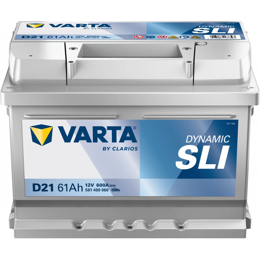 VARTA D21 DYNAMIC SLI Batteri 12V 61AH 600CCA (242x175x175/175mm) +höger