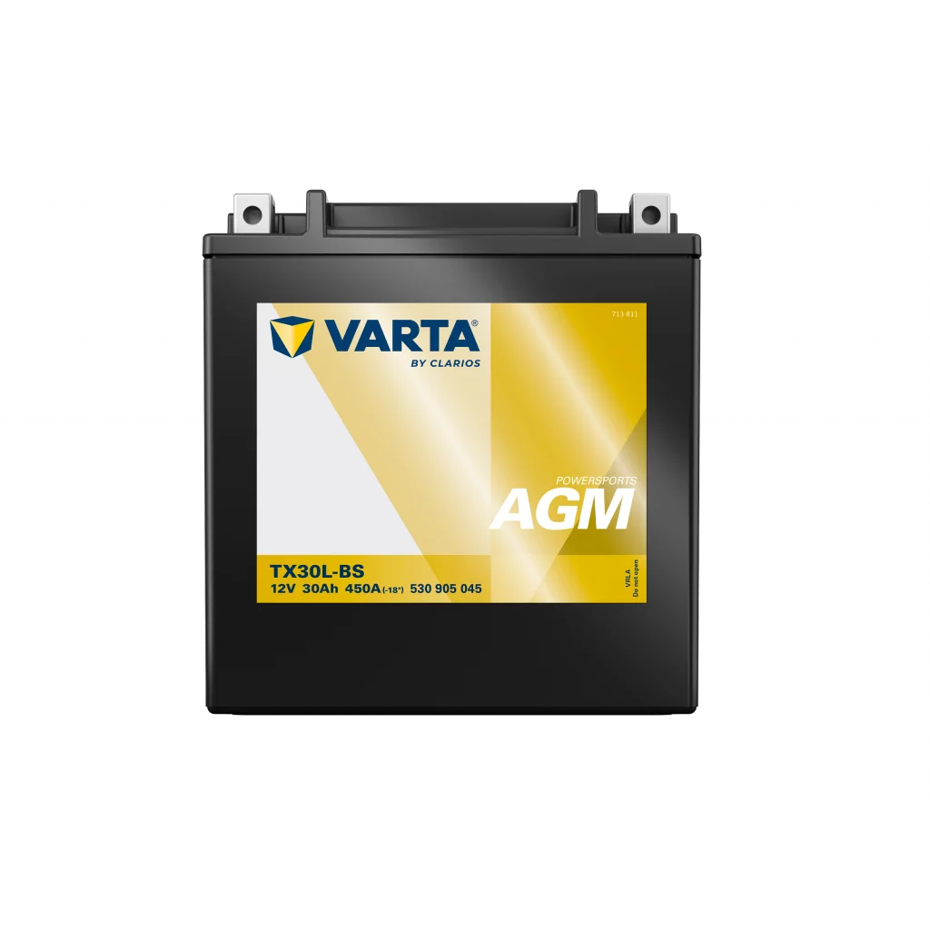 VARTA AGM MC Batteri 12V 30AH 450CCA (166x127x175mm) +höger TX30L-BS