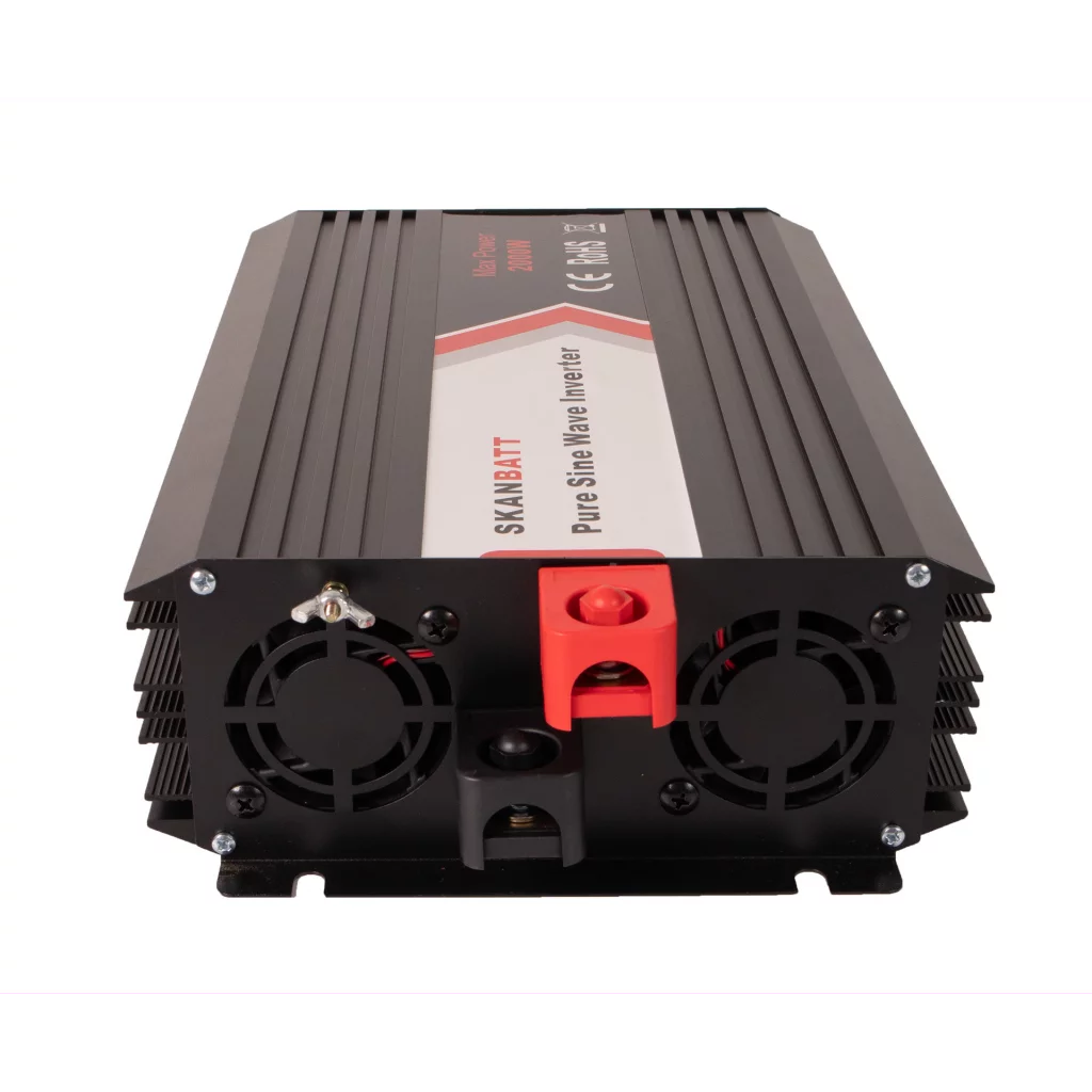 SKANBATT Inverter 24V 2000W (4000W) Ren Sinus med Fjärrkontroll