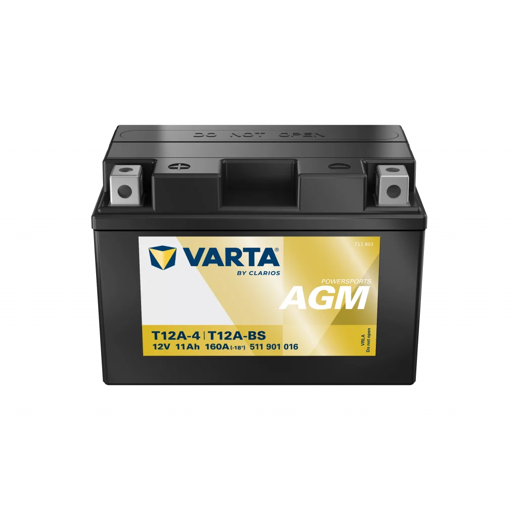 VARTA T12A-BS AGM MC Batteri 12V 11AH 160CCA (150x88x105mm) +vänster
