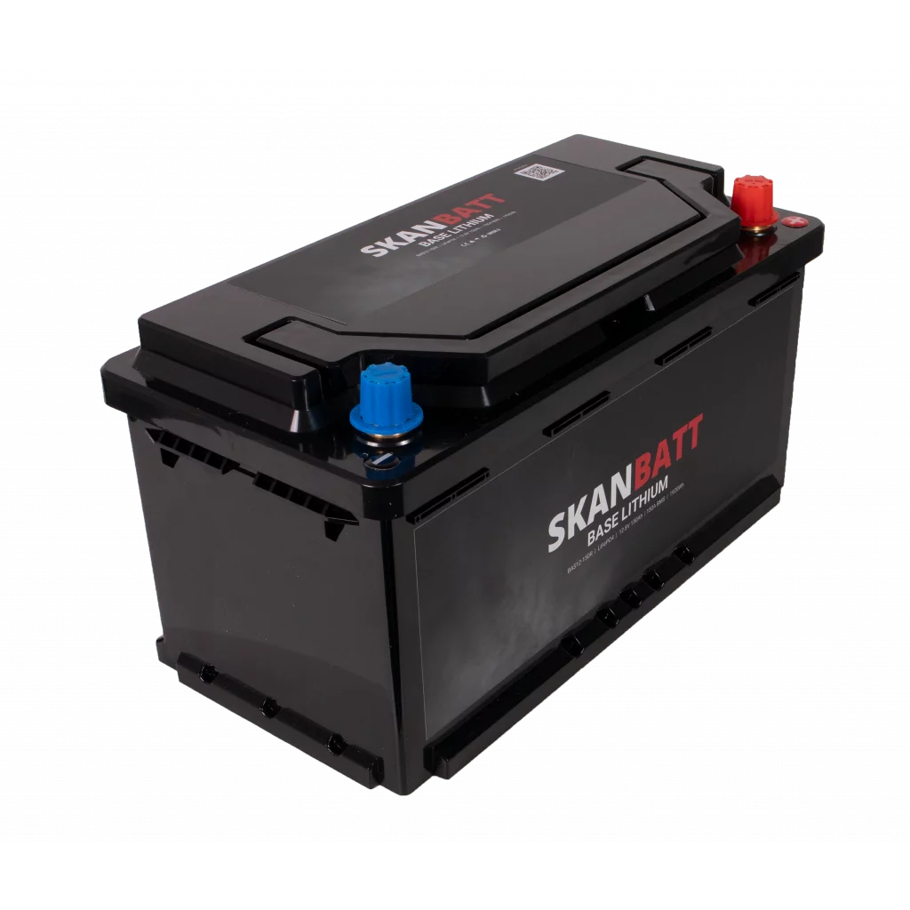 SKANBATT Base Lithium - 12V 150Ah 150A BMS - 355x175x190mm - 3 Års garanti - Husbil