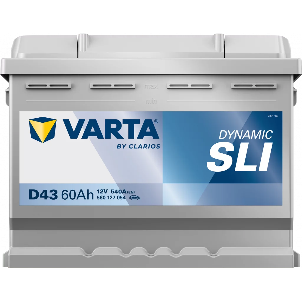 VARTA D43 DYNAMIC SLI Batteri 12V 60AH 540CCA (242x175x190/190mm) +vänster