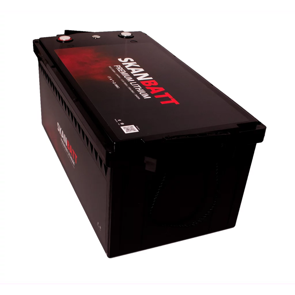 SKANBATT Premium Lithium - 12V 300Ah 200A BMS - Bluetooth - Heat - 522x218x268mm - 8 Års garanti