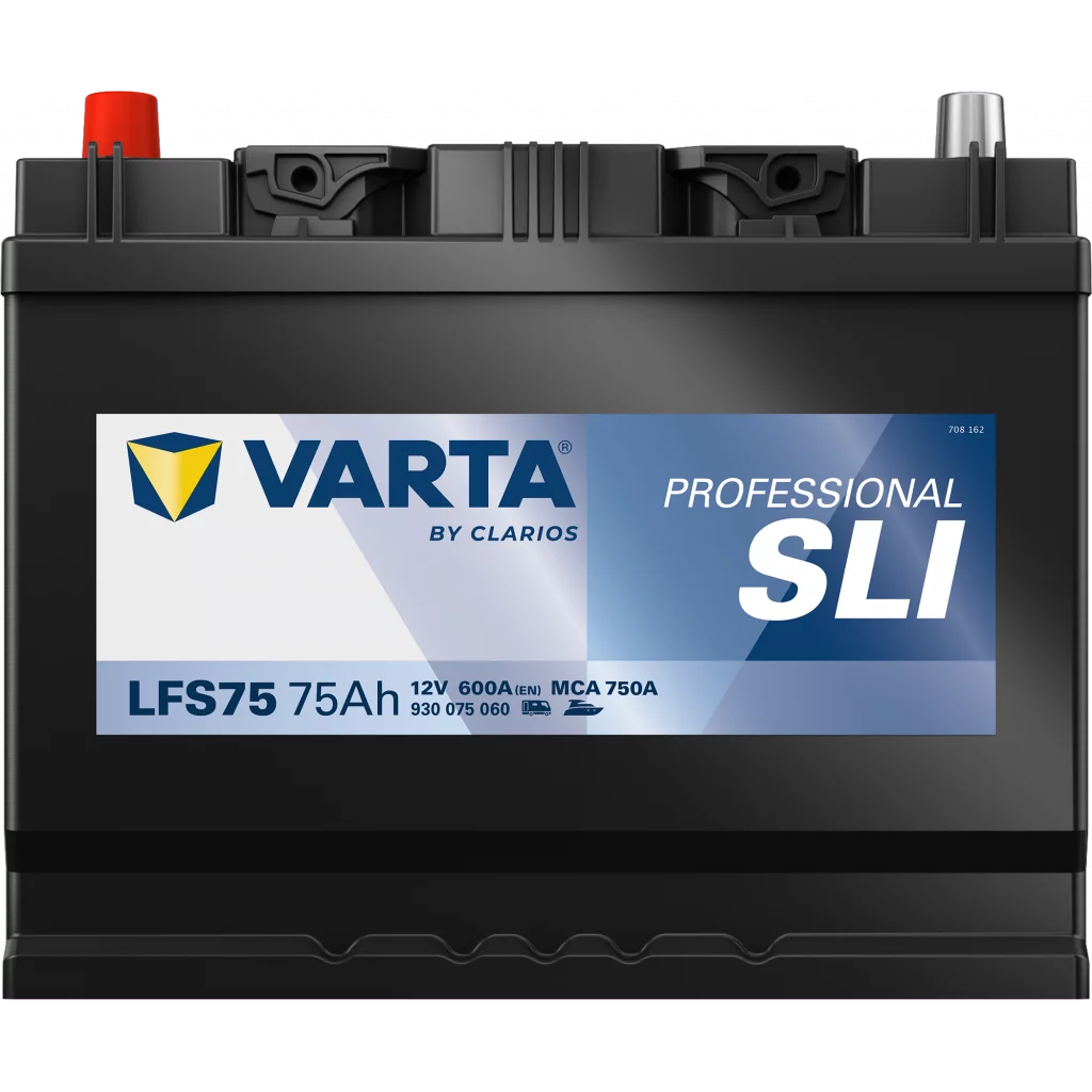 VARTA LFS75 Fritidsbatteri 12V 75AH 600CCA (260x175x225mm) +vänster