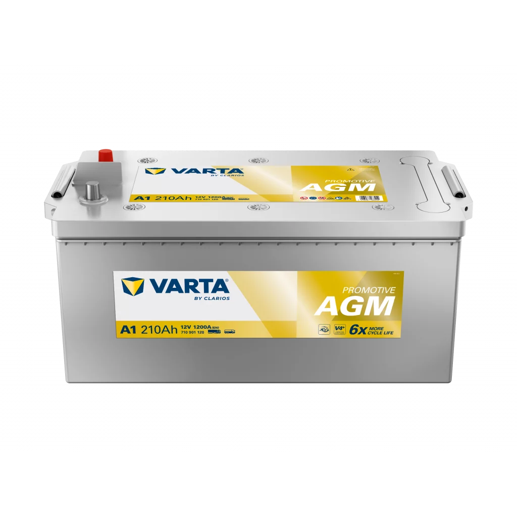 VARTA A1 Promotive AGM Batteri 12V 210AH 1200CCA EN (518x276x242mm) +vänster