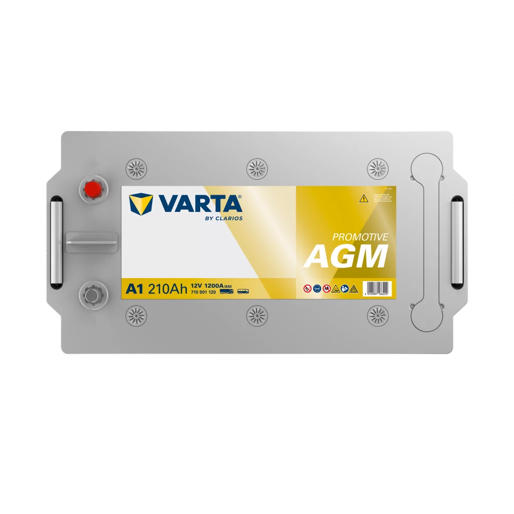 VARTA A1 Promotive AGM Batteri 12V 210AH 1200CCA EN (518x276x242mm) +vänster