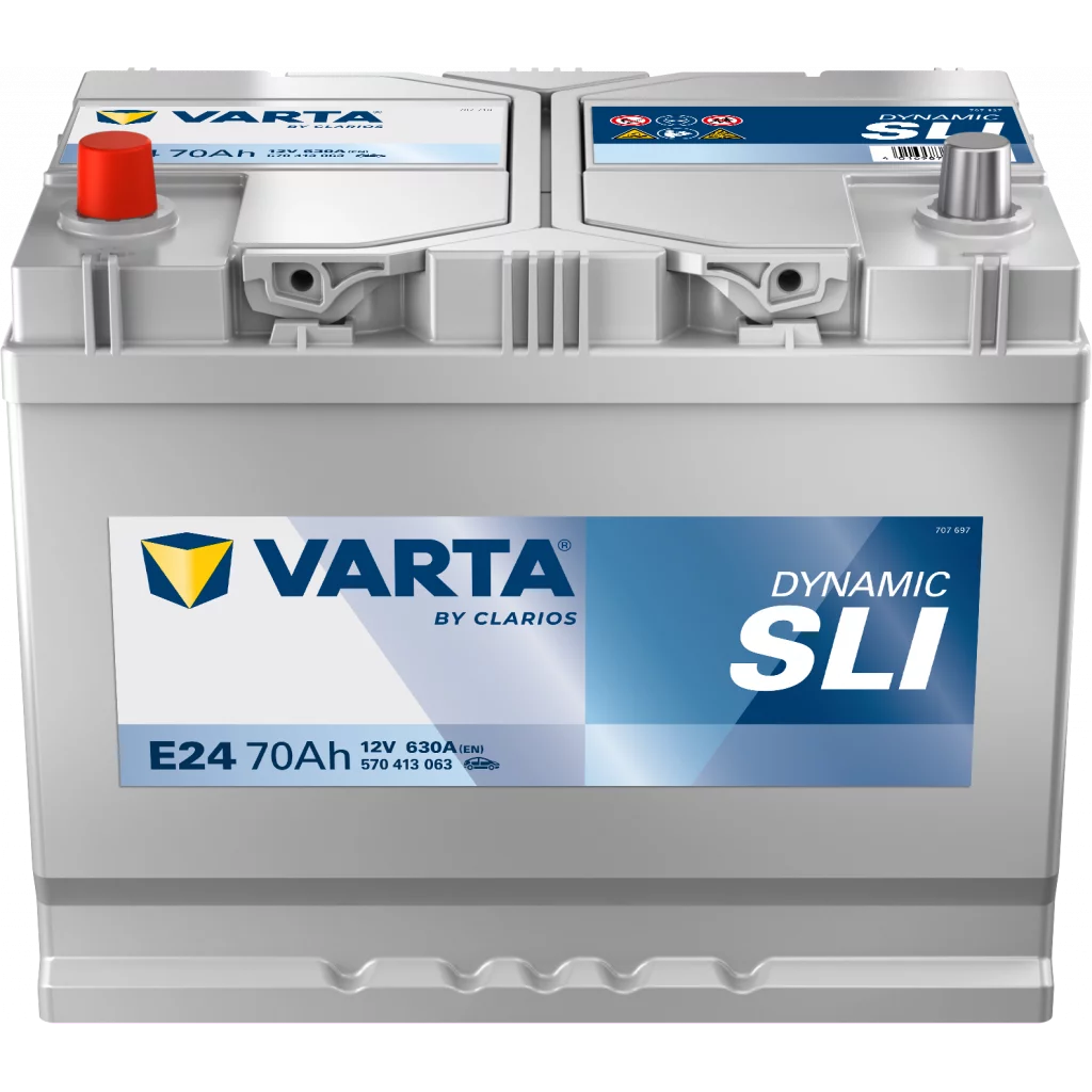 VARTA E24 DYNAMIC SLI Batteri 12V 70AH 630CCA (261x175x200/220mm) +vänster