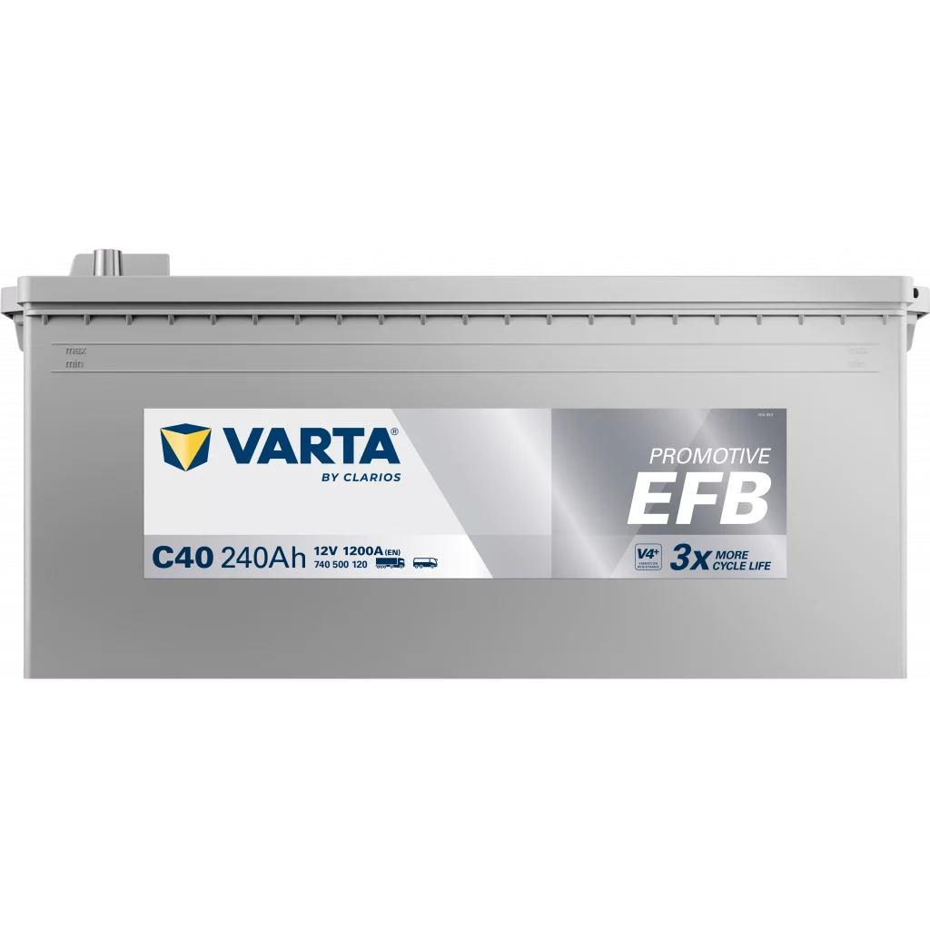 VARTA C40 PROMOTIVE EFB Batteri 12V 240AH 1200CCA EN (518x276x242mm) +vänster