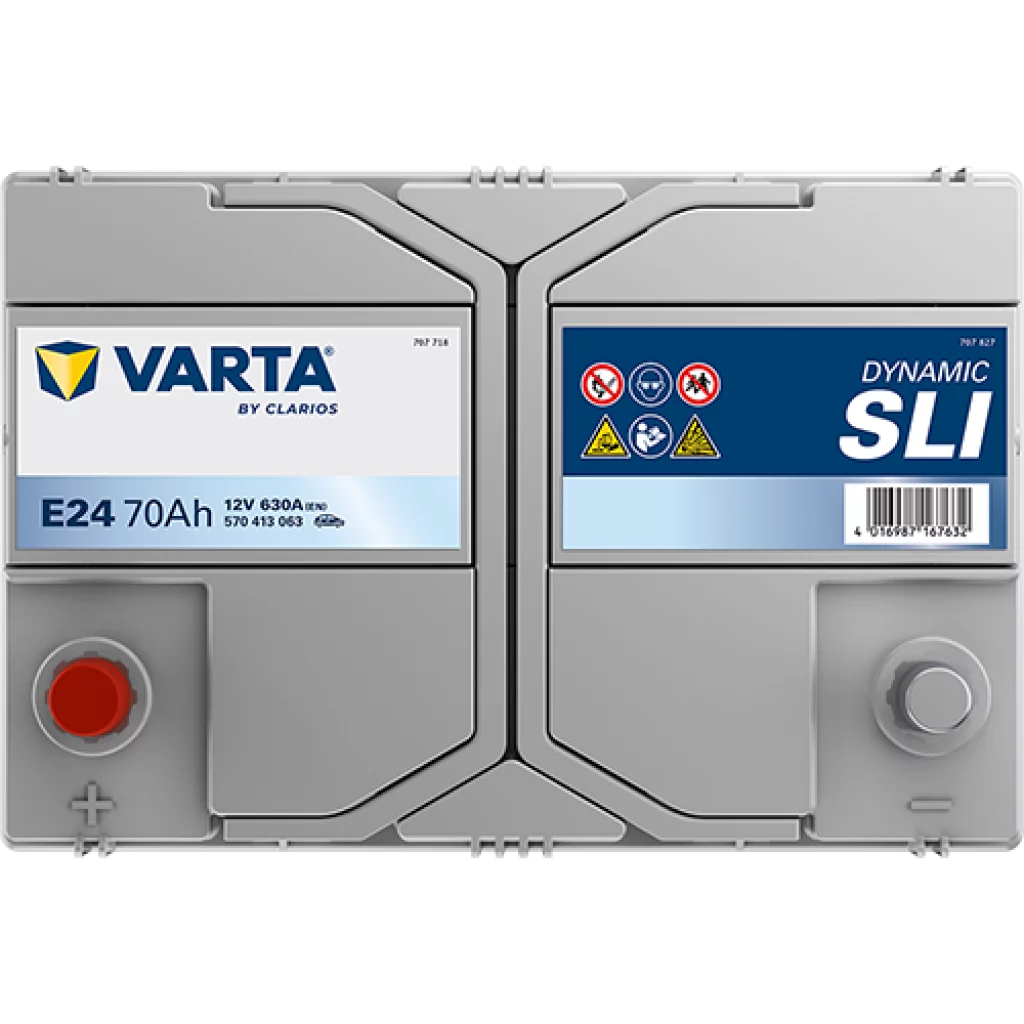 VARTA E24 DYNAMIC SLI Batteri 12V 70AH 630CCA (261x175x200/220mm) +vänster