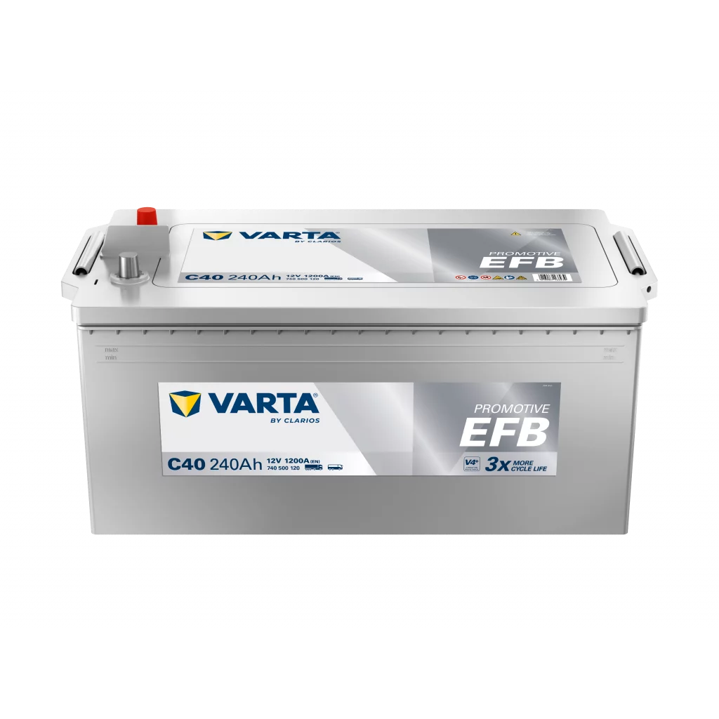 VARTA C40 PROMOTIVE EFB Batteri 12V 240AH 1200CCA EN (518x276x242mm) +vänster