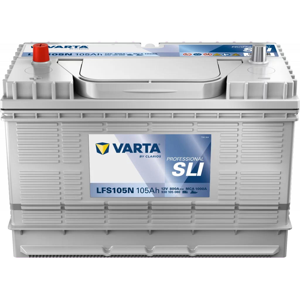 VARTA  LFS105N Fritidsbatteri 12V 105AH 800CCA (330x172x238mm) +centrerad