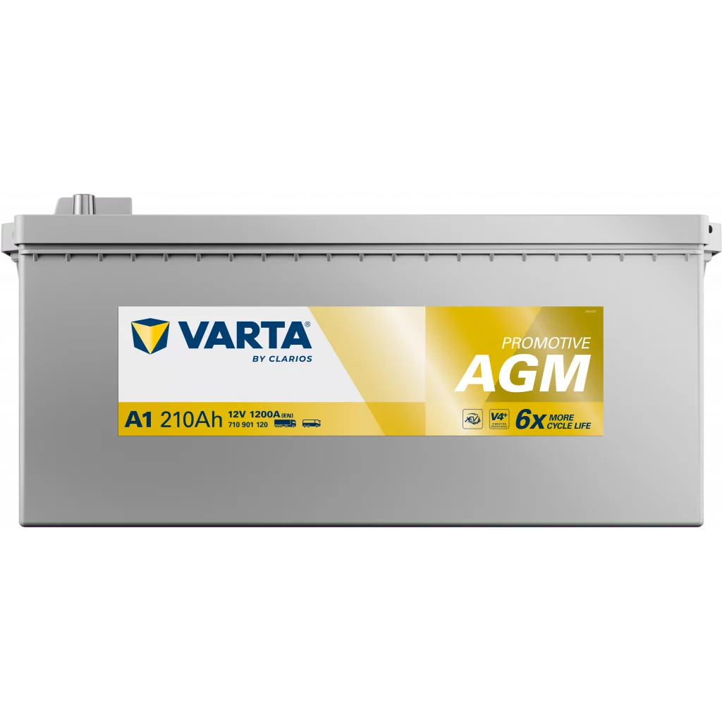 VARTA A1 Promotive AGM Batteri 12V 210AH 1200CCA EN (518x276x242mm) +vänster