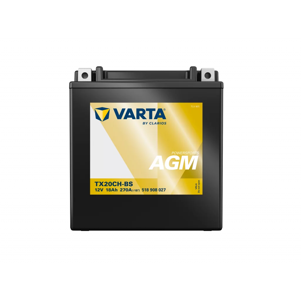 VARTA AGM MC Batteri 12V 18AH 270CCA (150x87x161mm) + vänster TX20CH-BS
