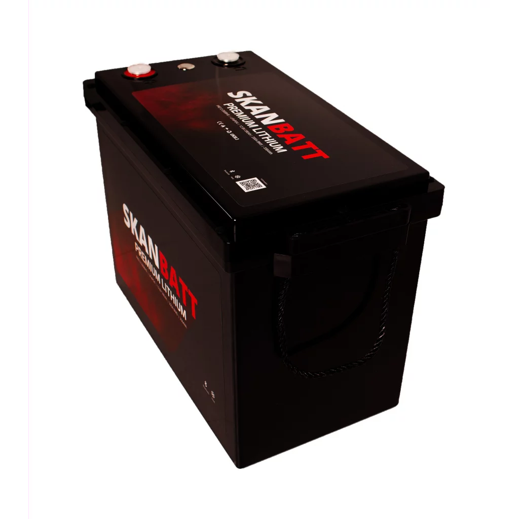 SKANBATT Premium Lithium - 12V 280Ah 200A BMS - Bluetooth - Heat - 384x204x268mm - 8 Års garanti