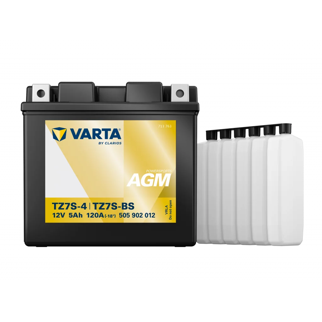 VARTA AGM MC Batteri 12V 5AH 120CCA (113x70x105mm) +höger TZ7S-BS