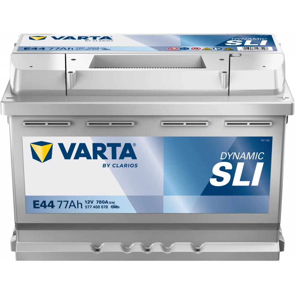 VARTA E44 DYNAMIC SLI Batteri 12V 77AH 780CCA (278x175x190/190mm) +höger