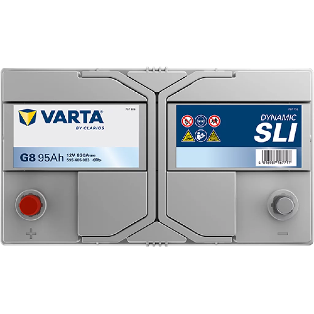 VARTA G8 Startbatteri DYNAMIC SLI 12V 95AH 830CCA (306x173x200/225mm) +vänster