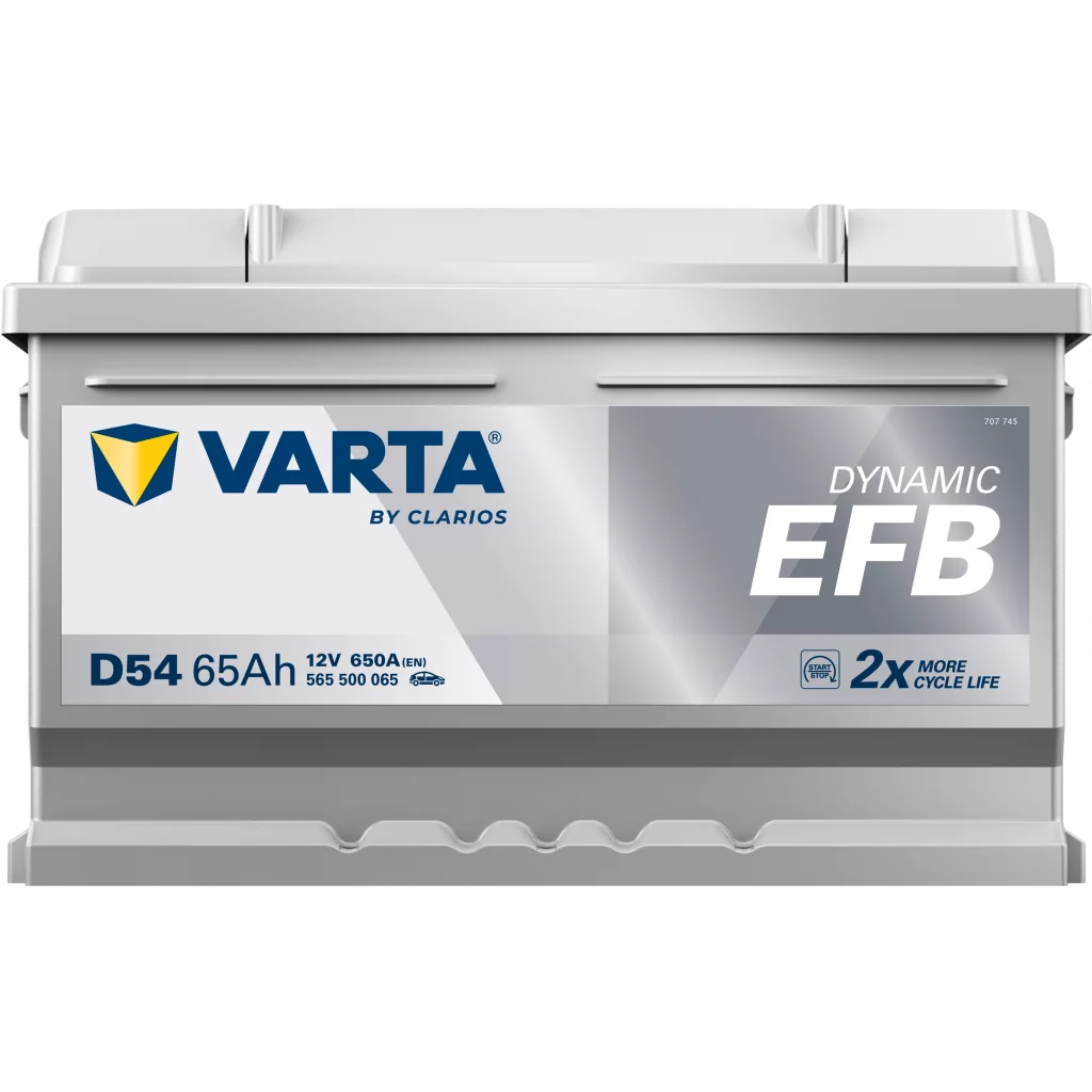 VARTA D54 Blue Dynamic EFB Batteri 12V 65AH 650CCA (278x175x175/175mm) +höger