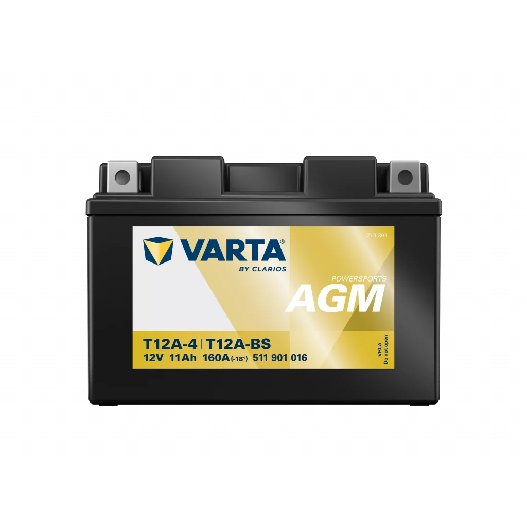 VARTA T12A-BS AGM MC Batteri 12V 11AH 160CCA (150x88x105mm) +vänster