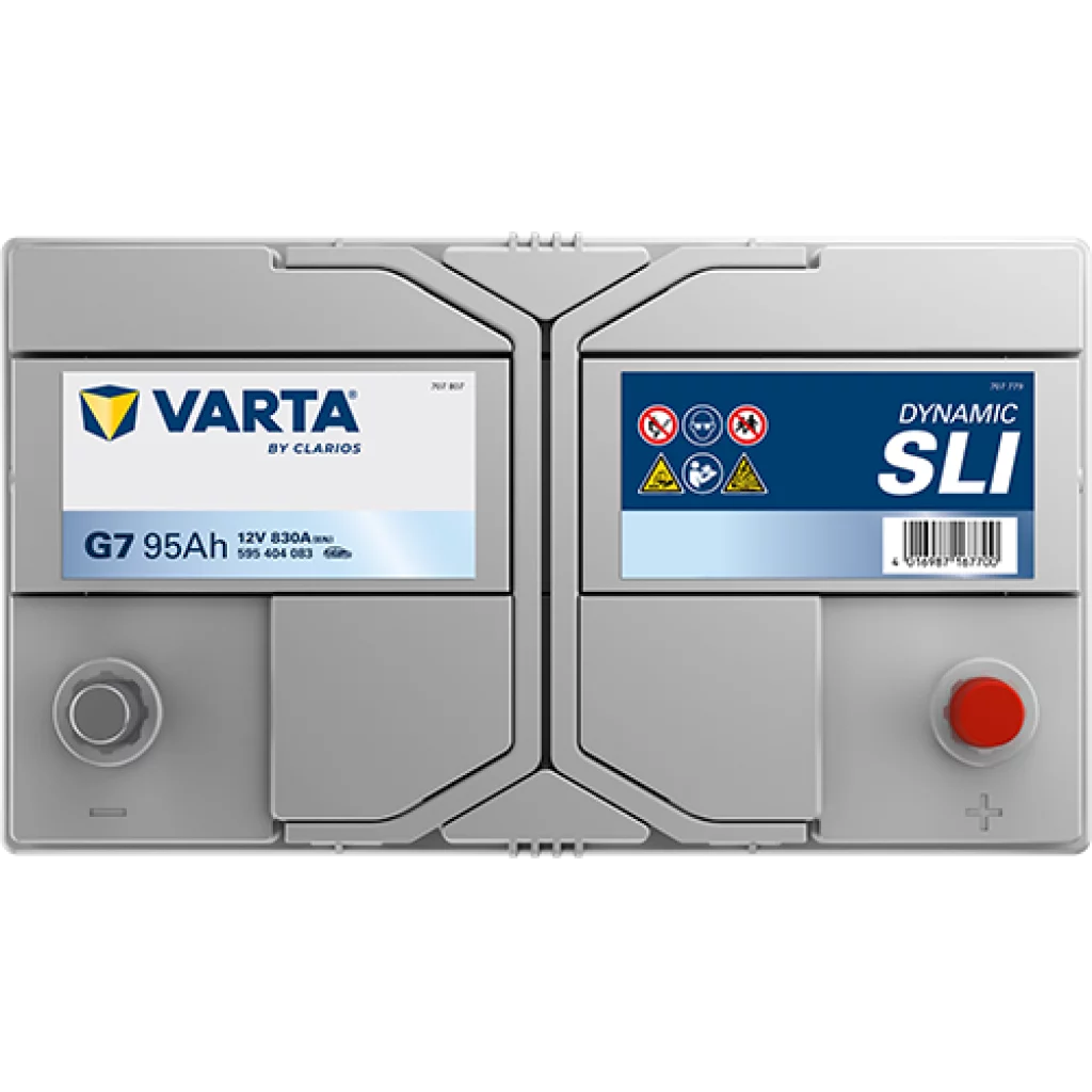 VARTA G7 Startbatteri DYNAMIC SLI 12V 95AH 830CCA (306x173x200/225mm) +höger
