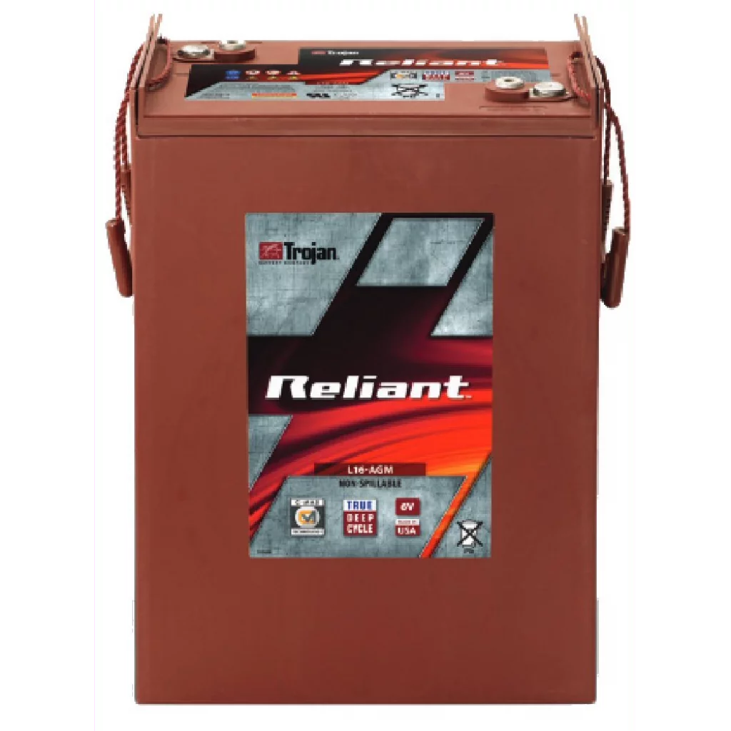 TROJAN AGM Deep Cycle Traktionsbatteri 6V 370AH (296x176x417mm) +diagonalt