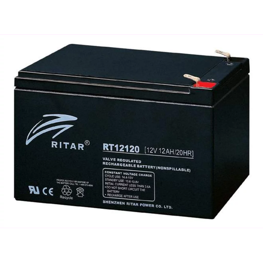 RITAR AGM Batteri 12V 12AH (151x98x95mm) F2