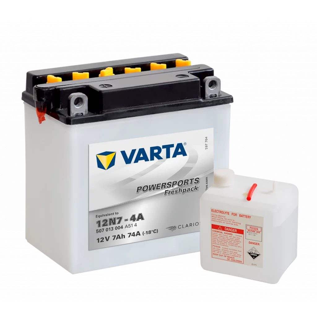 VARTA MC Batteri 12V 7AH 74CCA (137x75x134mm) +vänster 12N7-4A