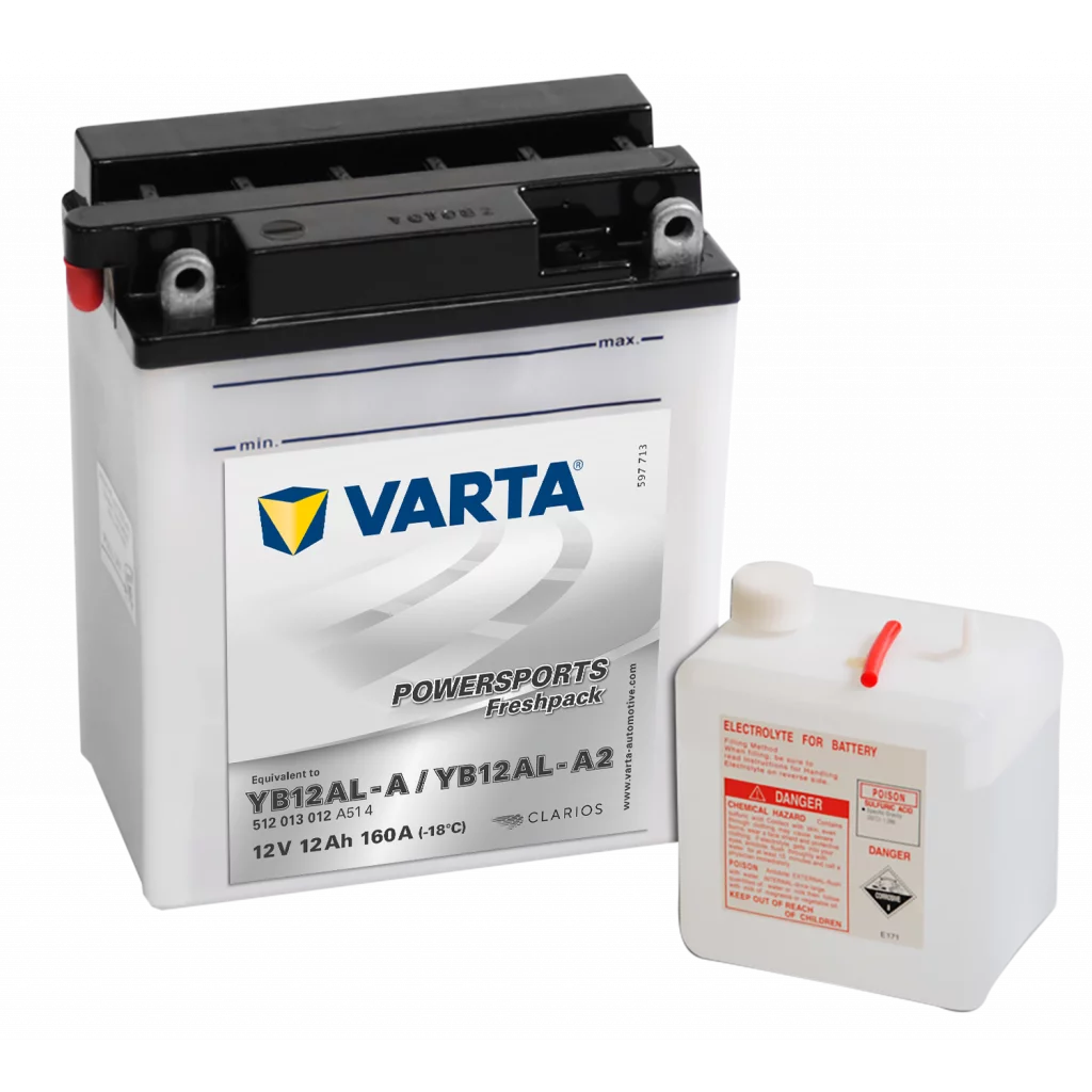 VARTA MC Batteri 12V 12AH 160CCA (136x82x161mm) +höger YB12AL-A