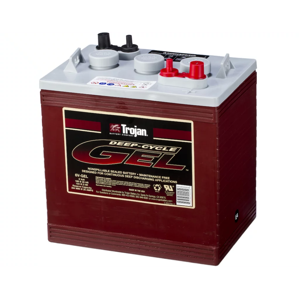 TROJAN GEL Deep Cycle Traktionsbatteri 6V 189AH (260x180x275mm) +diagonalt