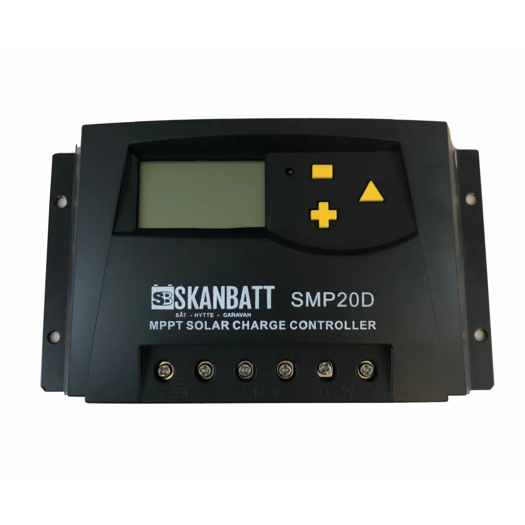 SKANBATT MPPT Solcelleregulator 12/24V 20A med display
