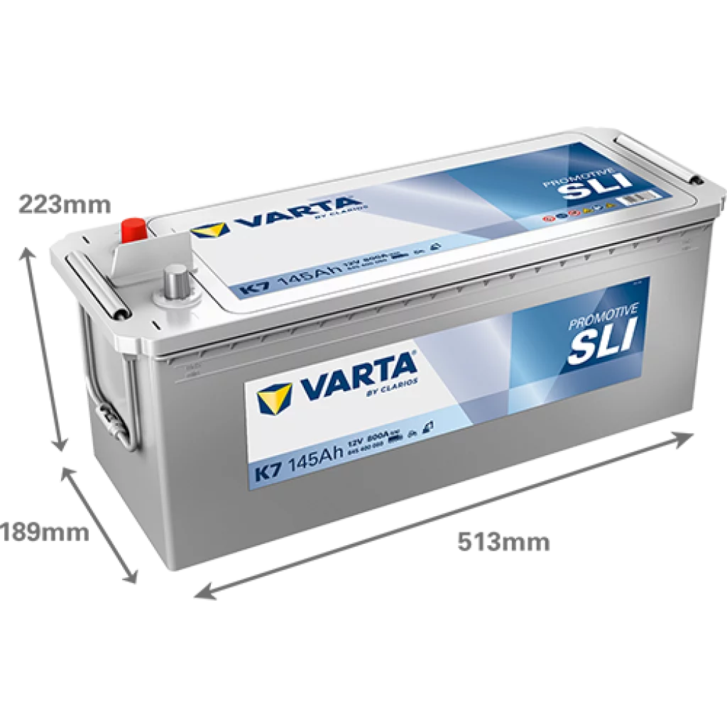 VARTA K7 PROMOTIVE SLI Batteri  12V 145AH 800CCA (513x189x203/223mm) +vänster