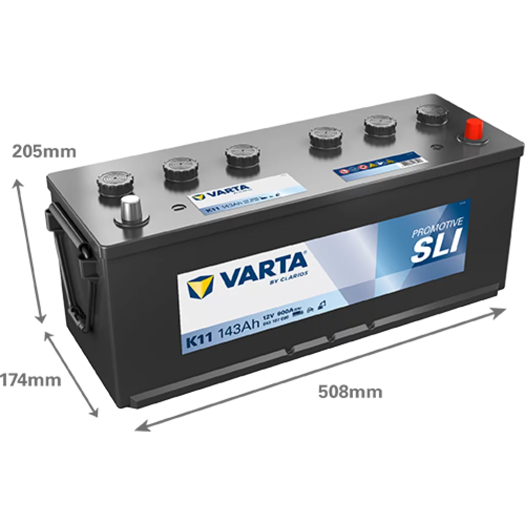 VARTA K11 PROMOTIVE SLI Batteri 12V 143AH 900CCA (508x174x190/205mm) +höger