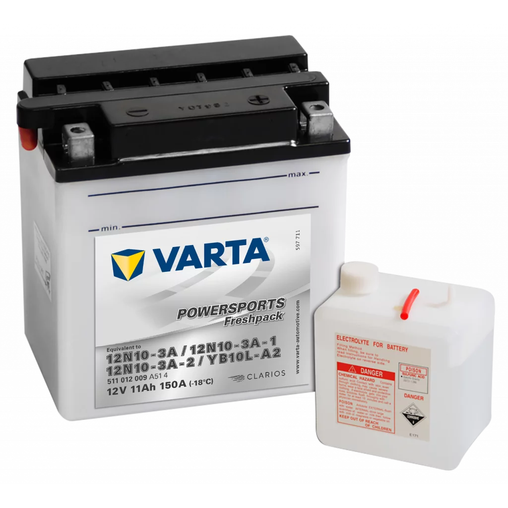 VARTA MC Batteri 12V 11AH 150CCA (136x91x146mm) +höger YB10L-A2