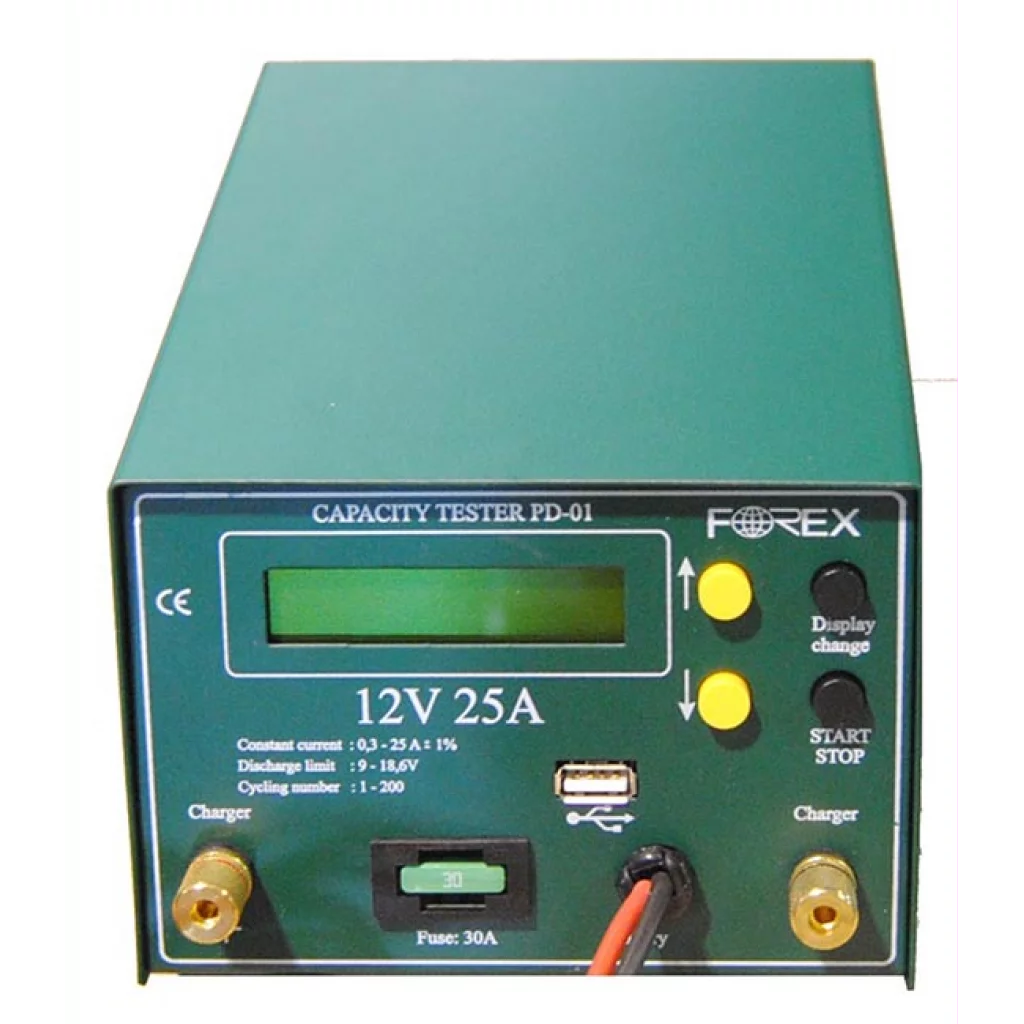 FOREX Batteritestare / Kapacitetstestare Proff Electronic 12V, USB Lagring