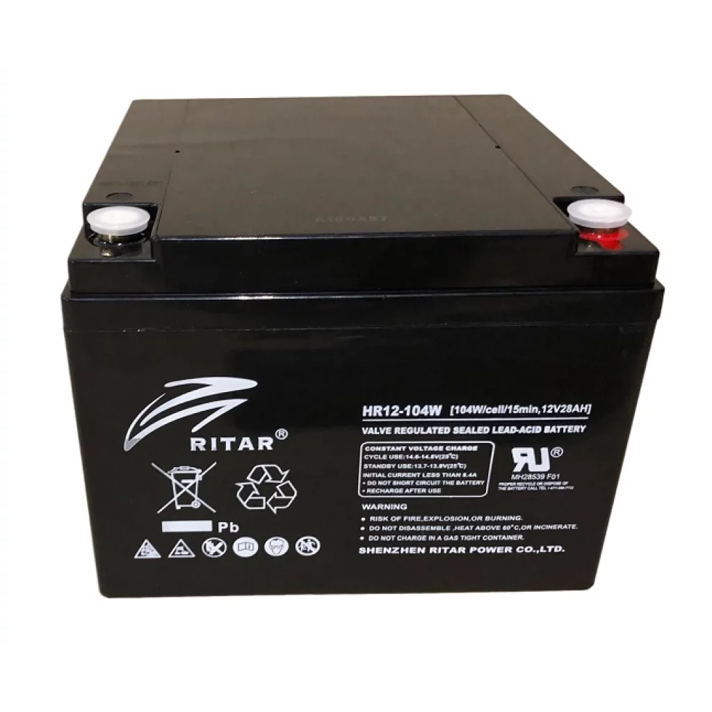 RITAR High Rate AGM Batteri 12V 28AH (166x175x125mm) M5